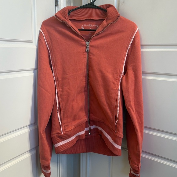 Maanaki Kai Denim Track Jacket in Salmon Size Small - Picture 1 of 4